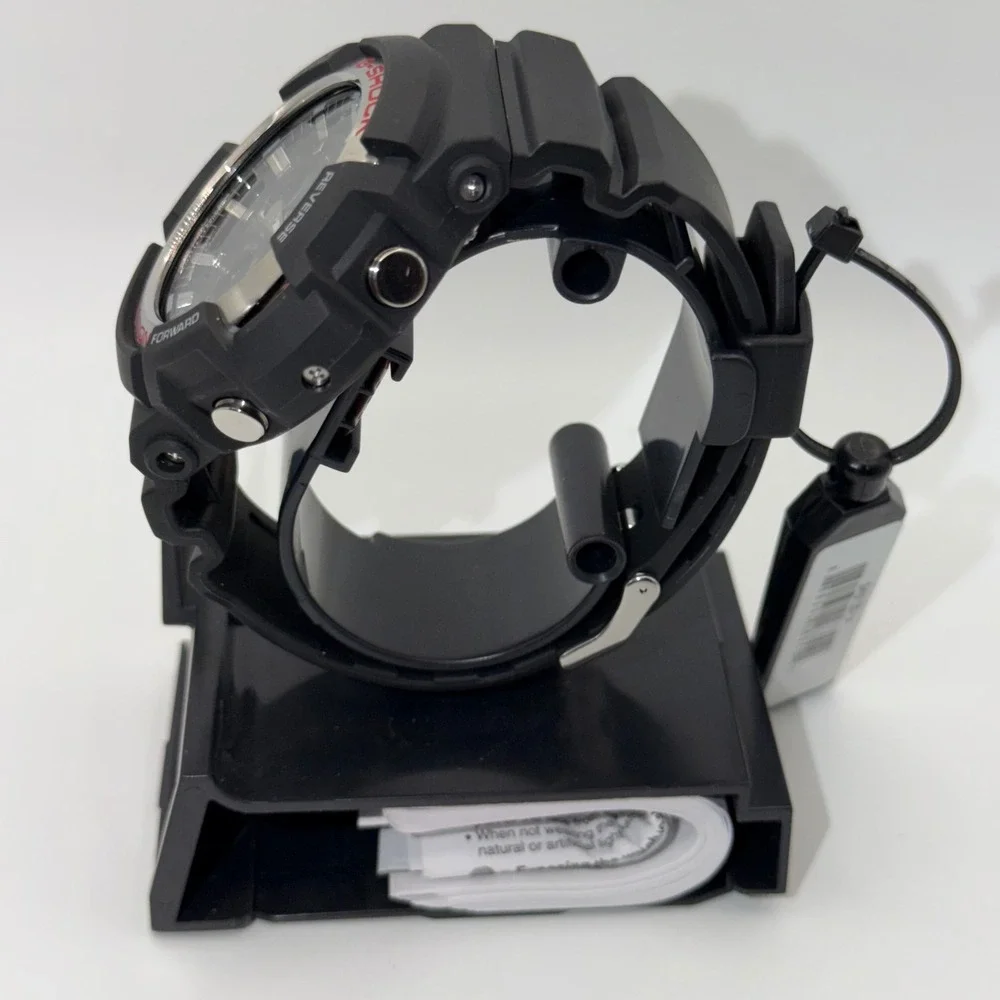 Casio G-Shock Watch Mens Black GAS100-1A Tough Solar Sport